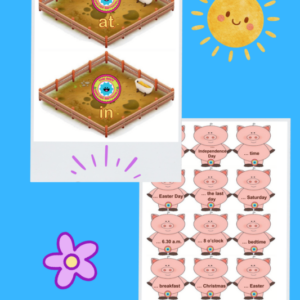 Prepositions Of Time - Pigs - Match.